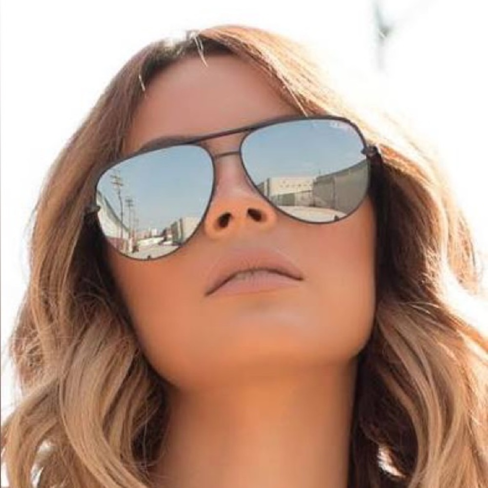 Quay Australia Black Aviator Sunglasses